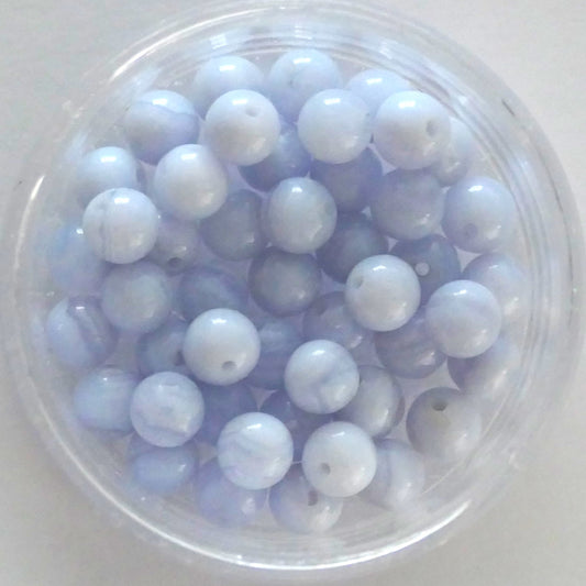 Chalcedon blau gebändert Ø 6mm